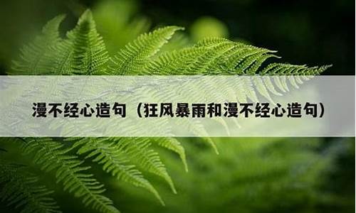 漫不经心造句怎么造句二年级-漫不经心写一句话